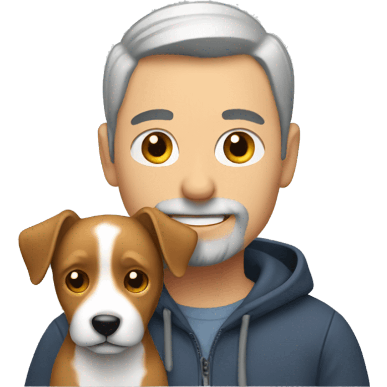 Man with dog emoji