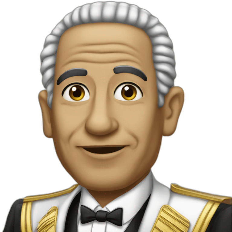 Satirical cartoon Egyptian President Canidate Ahmed Tantawy in a tuxedo emoji