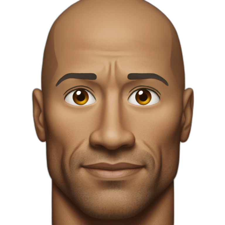 Dwayne Johnson without muscles emoji