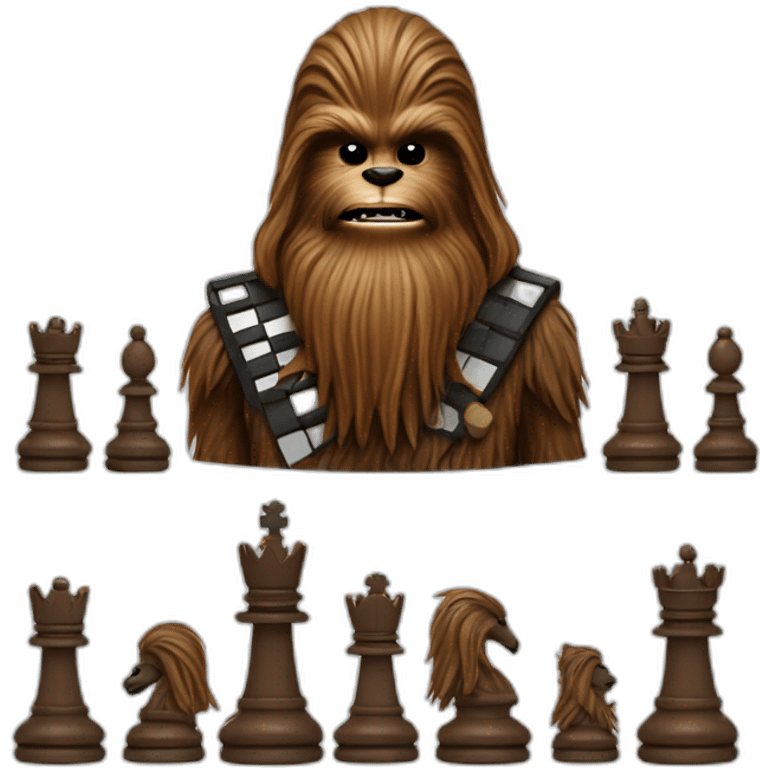 Wookie chess set emoji