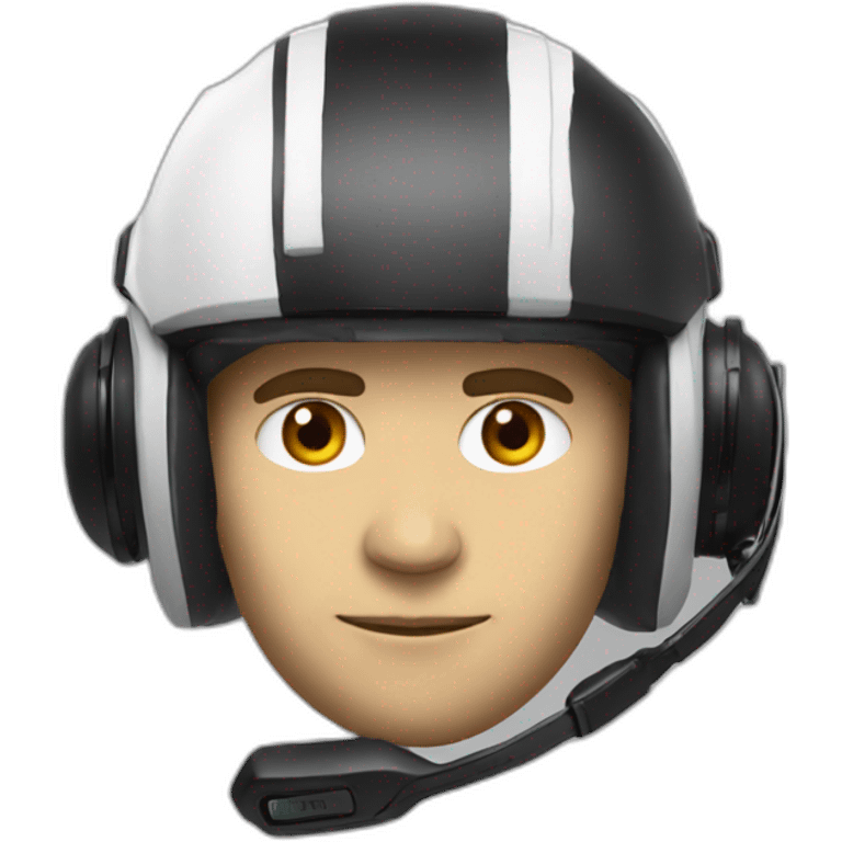 Macron avec un casque Gamer emoji