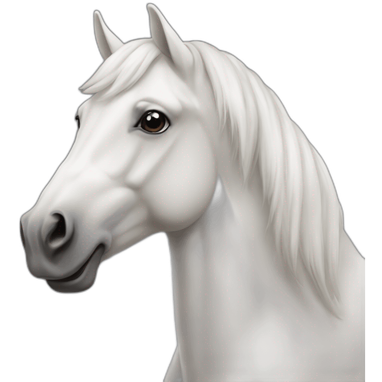 Cheval qui snif de la poudre blanche  emoji