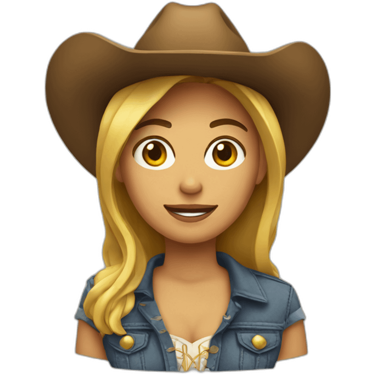 mujer con sombrero vaquero emoji