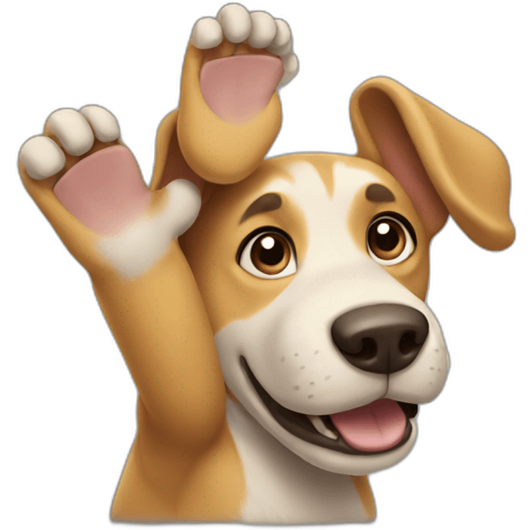 dog-waving-hand emoji