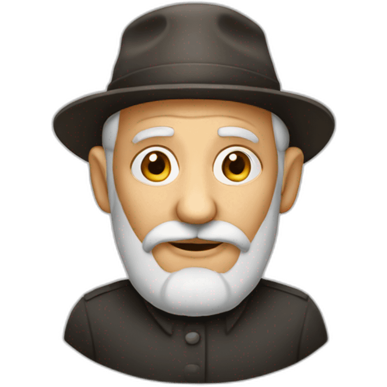 old jew with round cap emoji