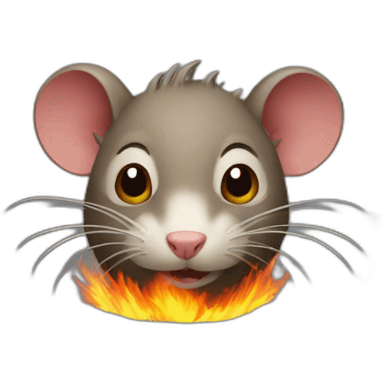 a fire rat emoji