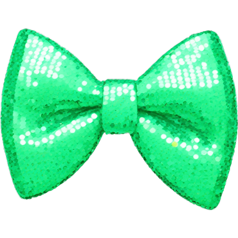 Sequin pastel mint green bow emoji