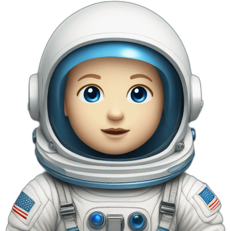 white baby body astronaut blue eyes emoji