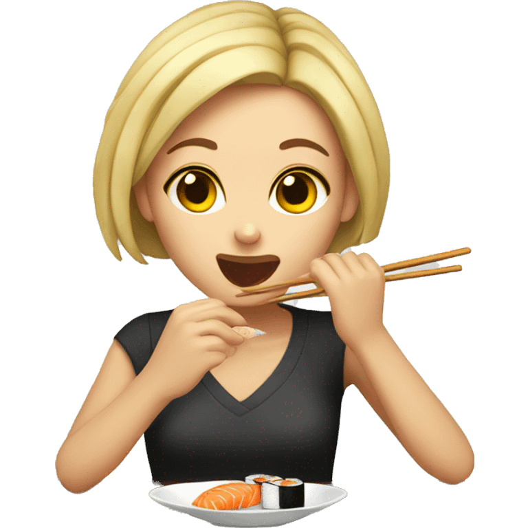 Girl eating Sushi emoji