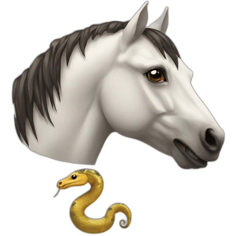 a horse with a snake head emoji