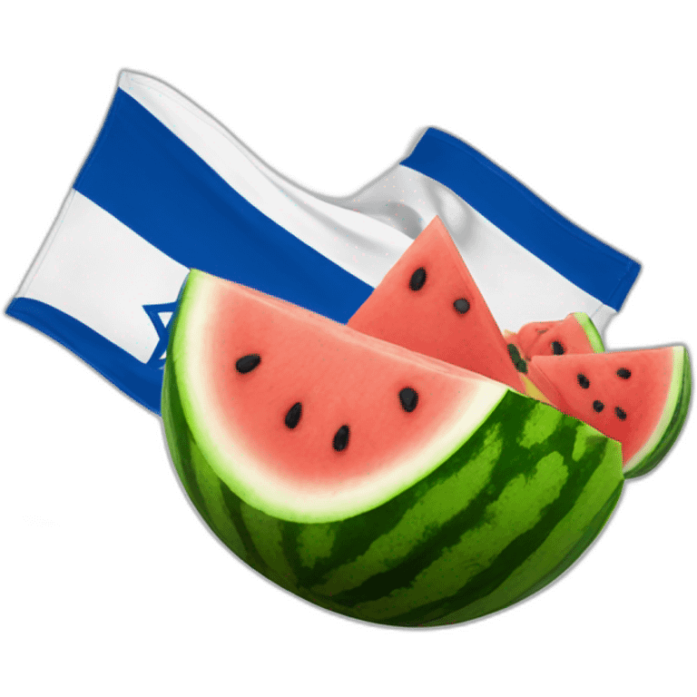 israel flag and watermelon emoji