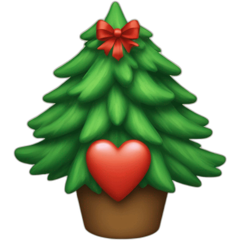 The heart of the Christmas tree emoji