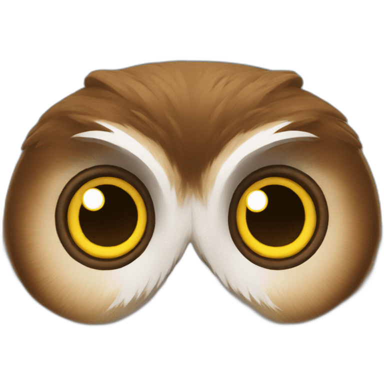 owl with long brown hair emoji