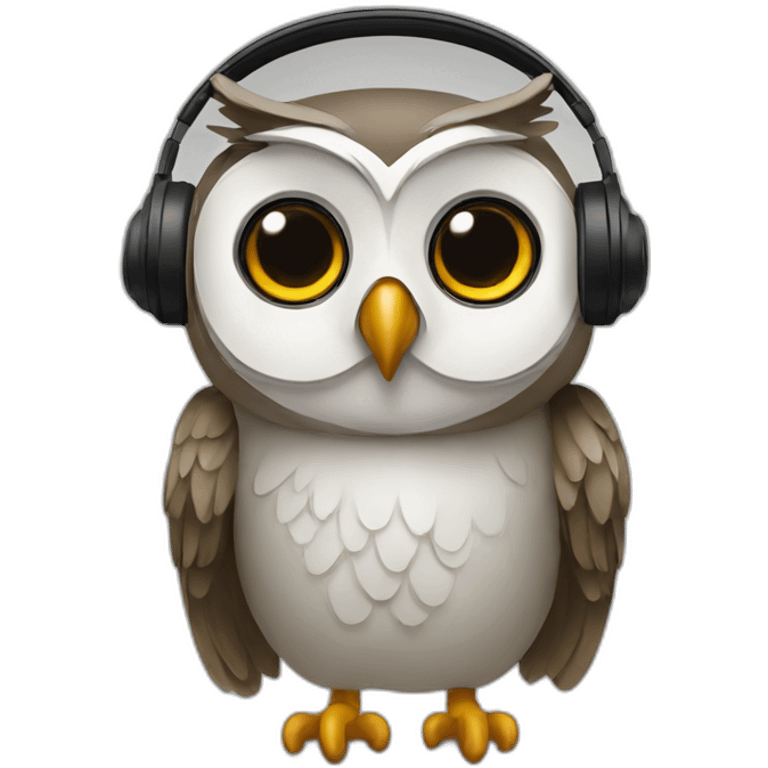 owl-with-headset-and-mic emoji