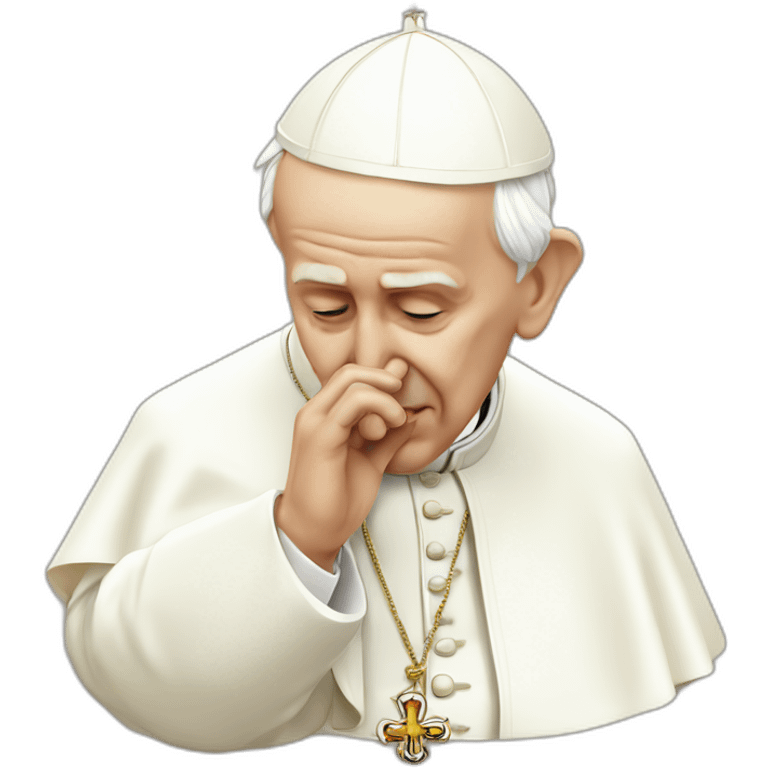 the pope innocently snorting lines emoji