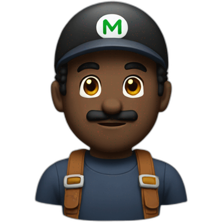 black mario emoji