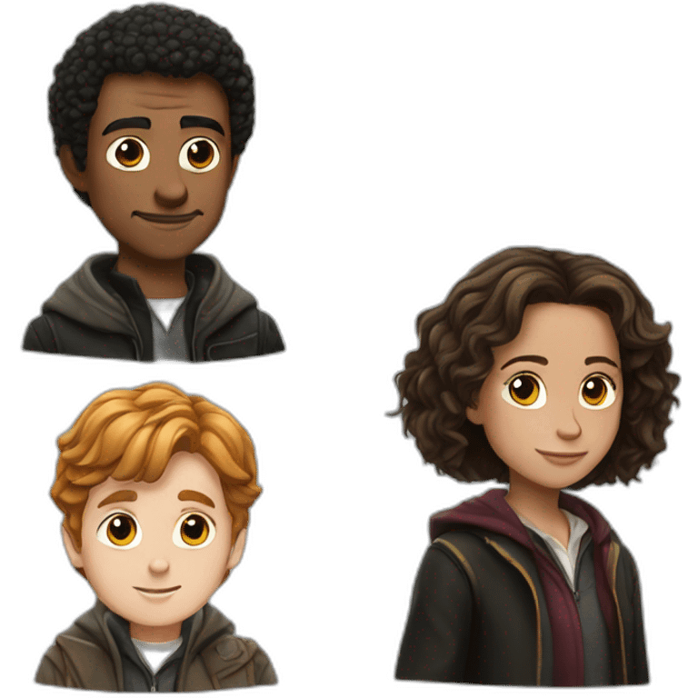 Harry Ron and Hermione emoji