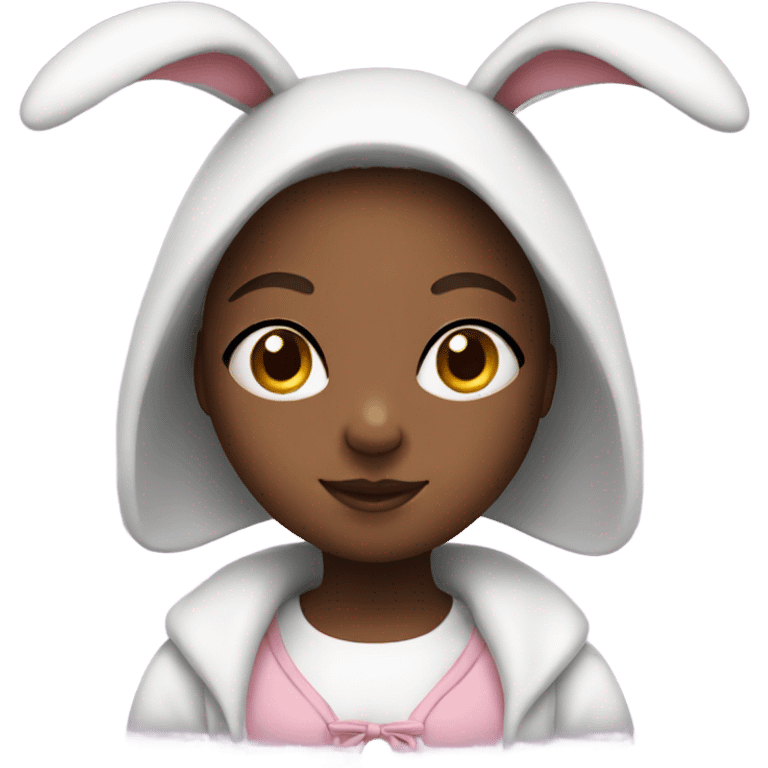 Girl in bunny costume emoji