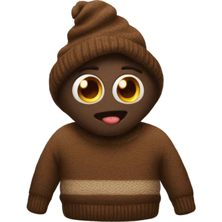 Poop wearing jumper  emoji