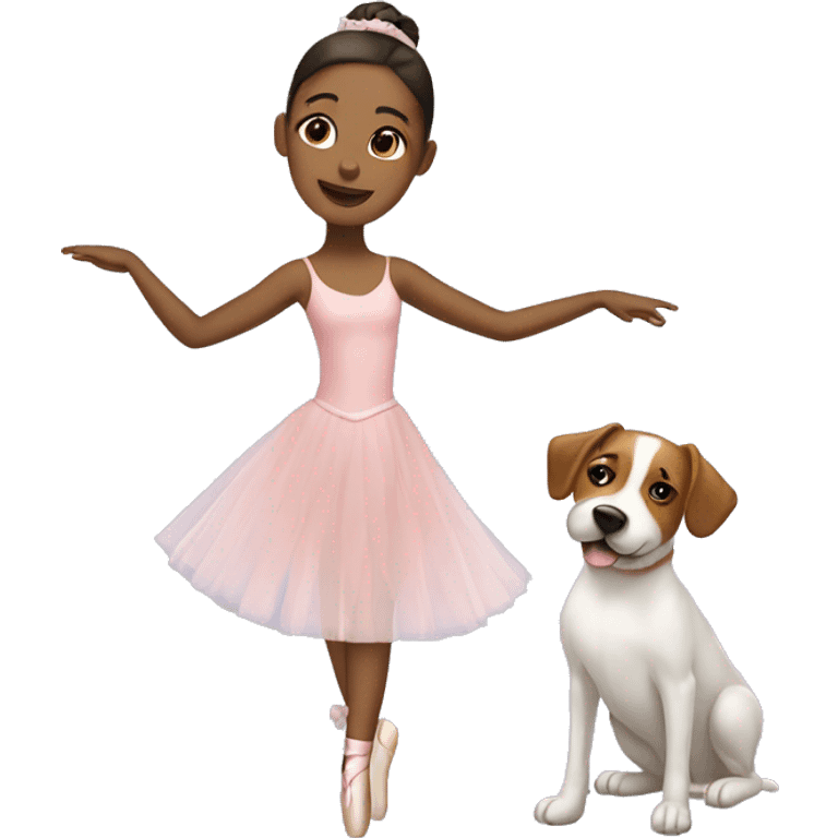 ballerina with dog emoji