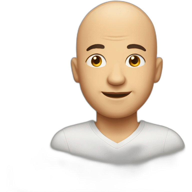 bald man smirking emoji