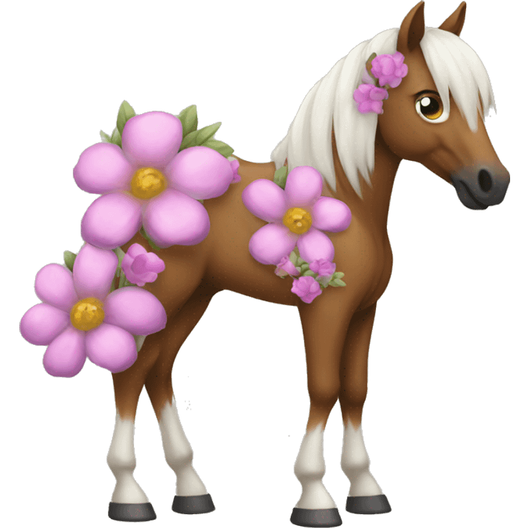 Flower horse emoji