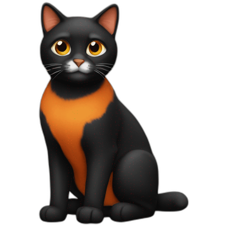 black-and-orange-cat emoji