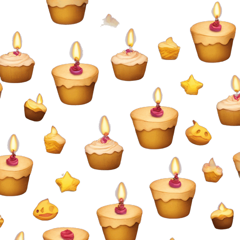 Tarta de cumpleaños con velas 🕯️  emoji