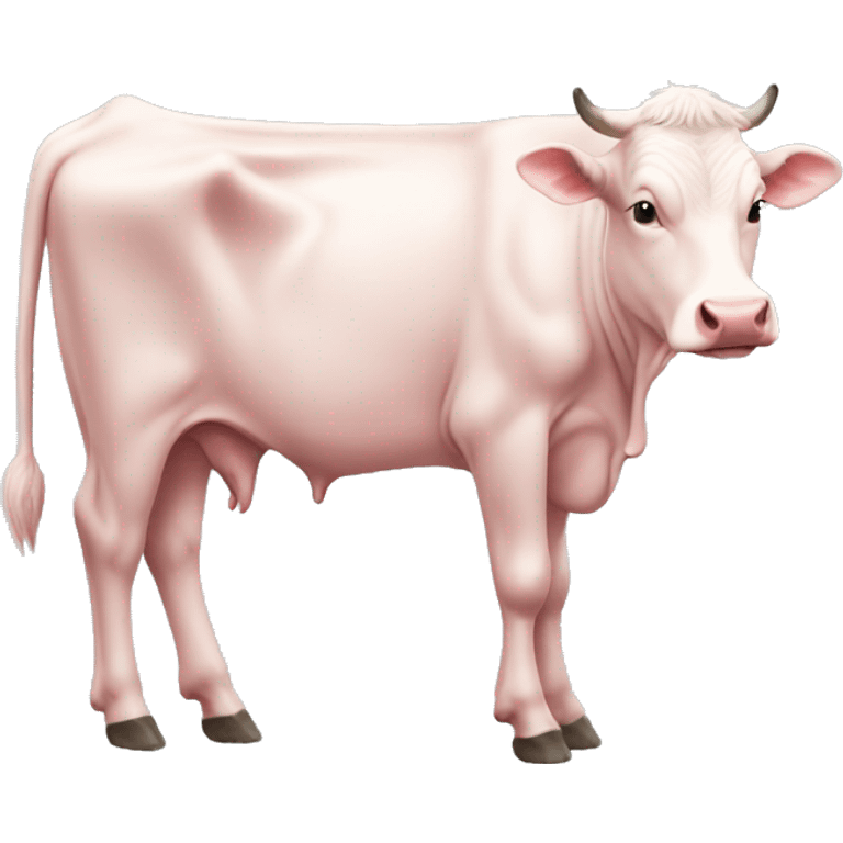 pale pink cow side view emoji