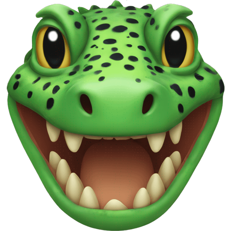 Green Gila Monster Face Big Chin emoji