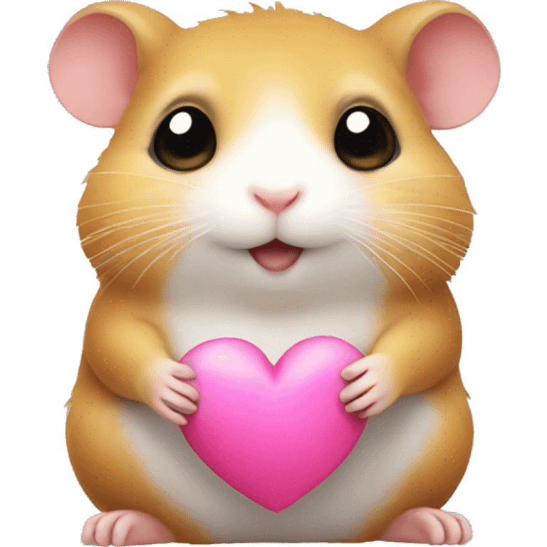 Hamster holding a heart  emoji