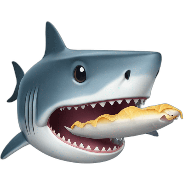 Shark eating emoji