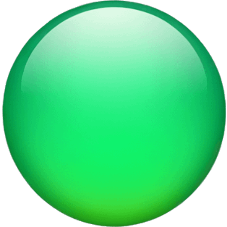 3d gradient green round emoji