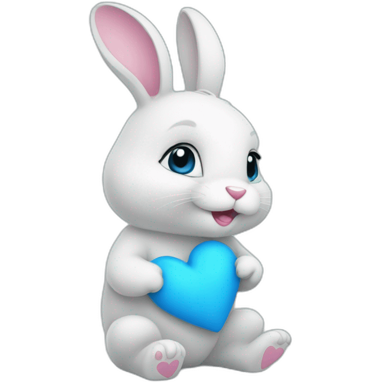 Bleu Heart bunny emoji