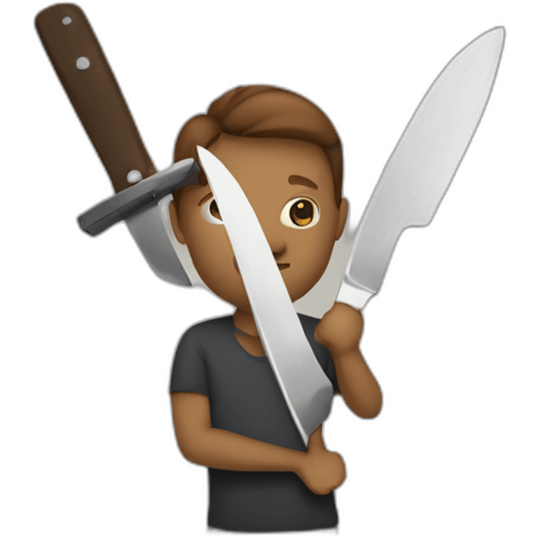 holding two knife emoji