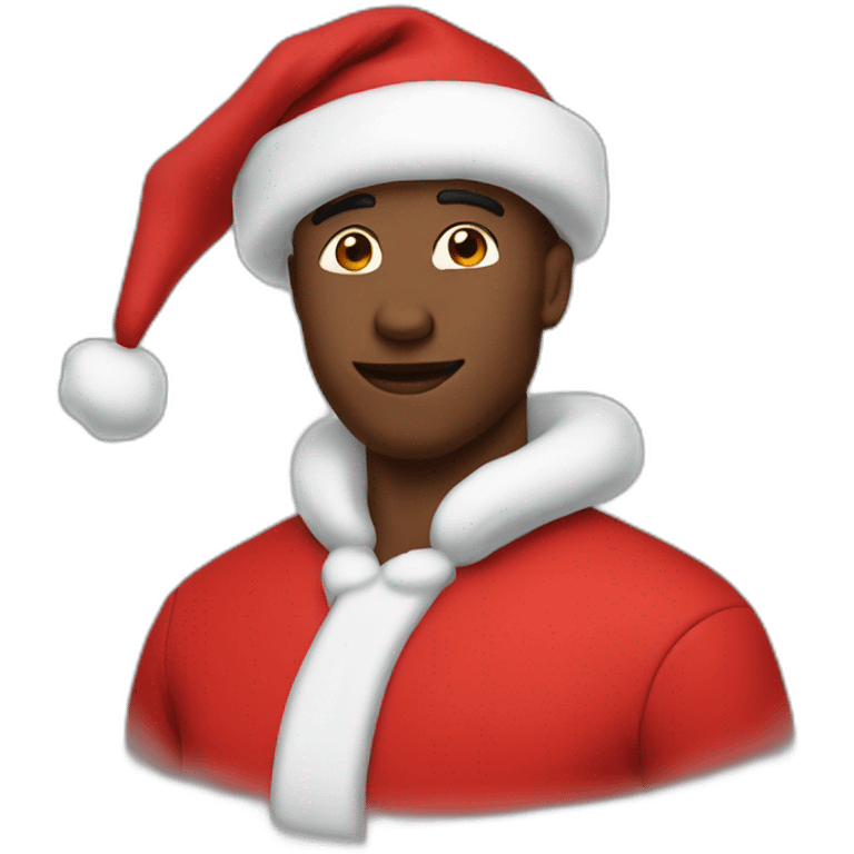 chad meme, in santa custome emoji