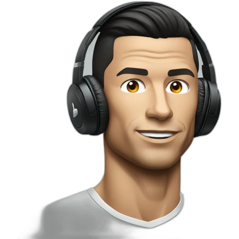 cr7 wear apple headphone emoji