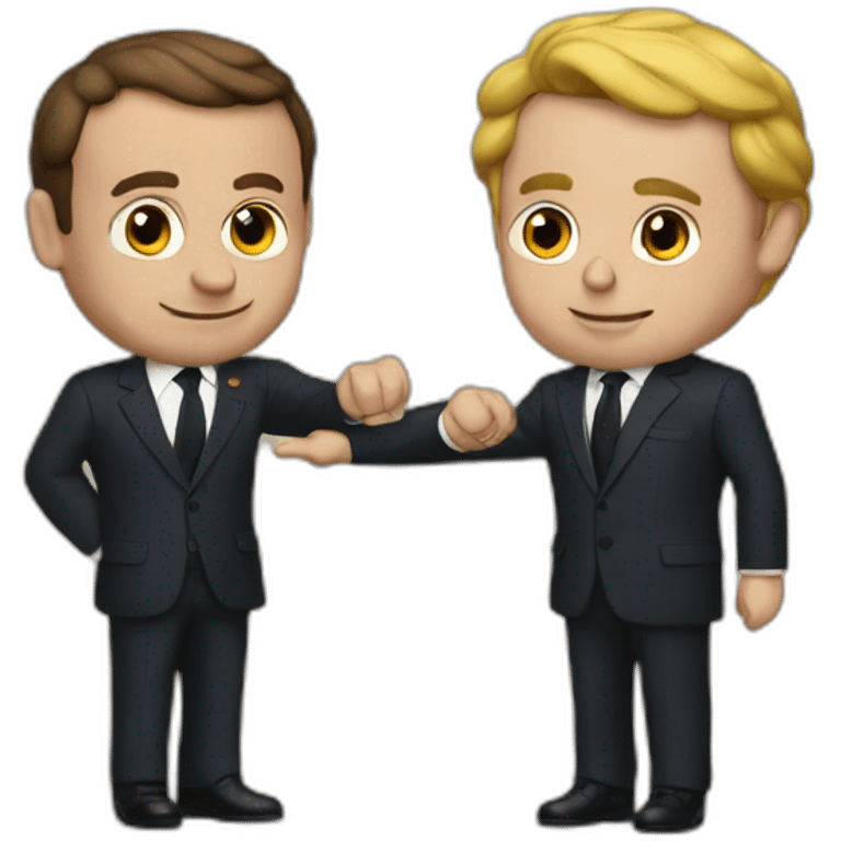 Macron with ron emoji