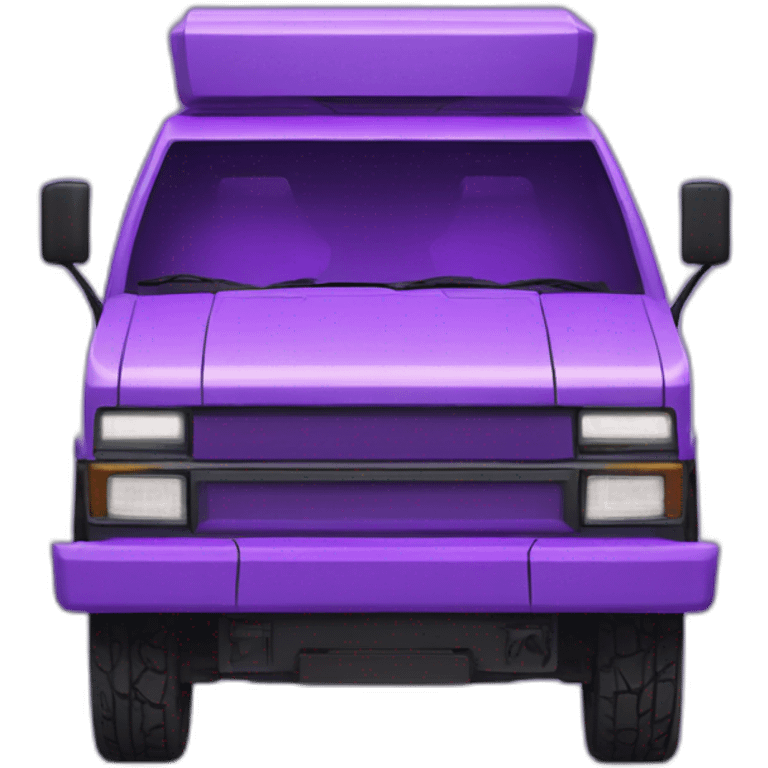 cybertruck in violet emoji