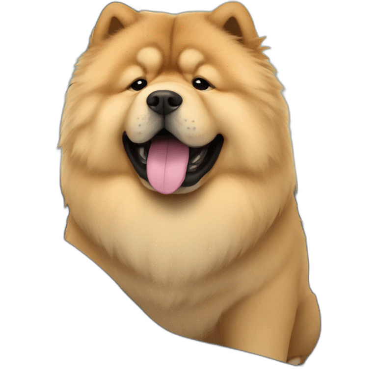 chow chow in a tesla emoji