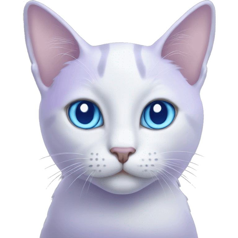 Lilac cat with Blue eyes emoji