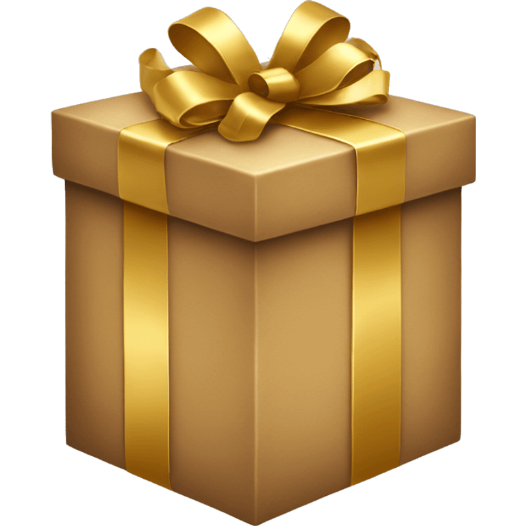 Christmas box with a gold bow emoji