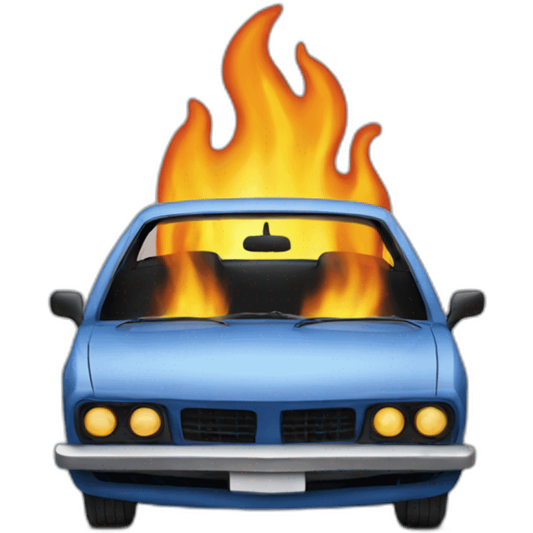 burning car emoji