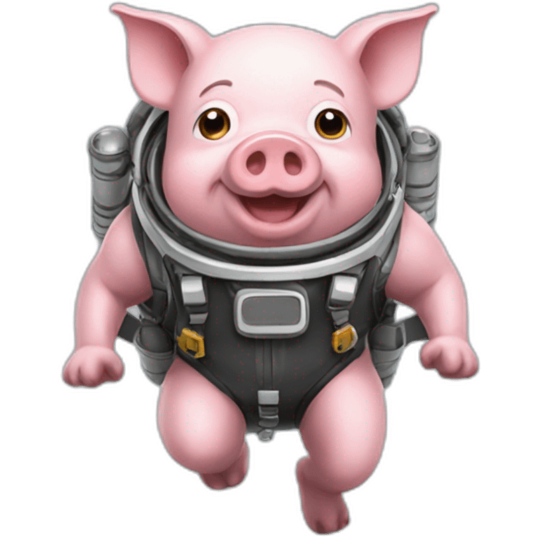 pig with jetpack emoji