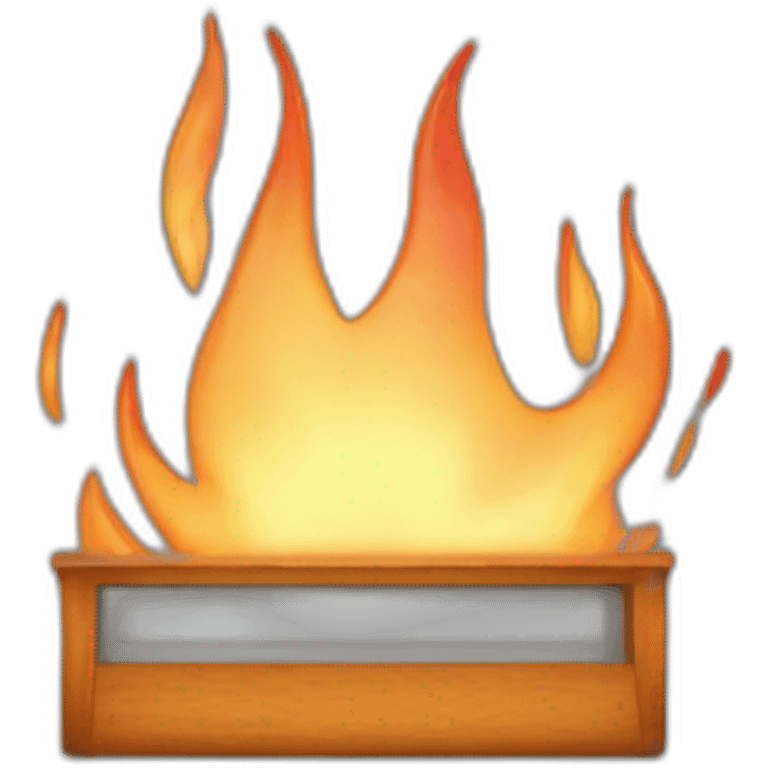 Interface window flaming emoji