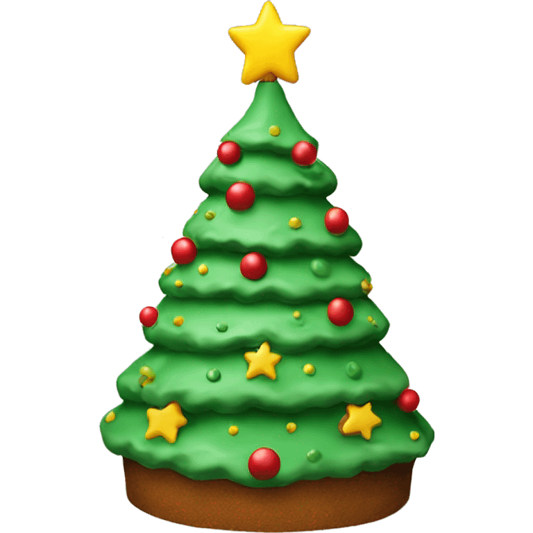 Christmas tree cake  emoji