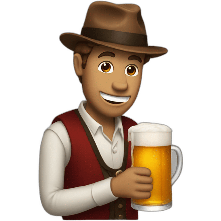 Freddy drink beer emoji