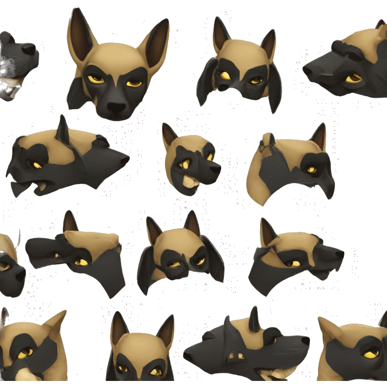 anubis puppy with robber mask emoji