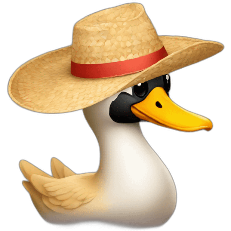 Pato con sombrero emoji