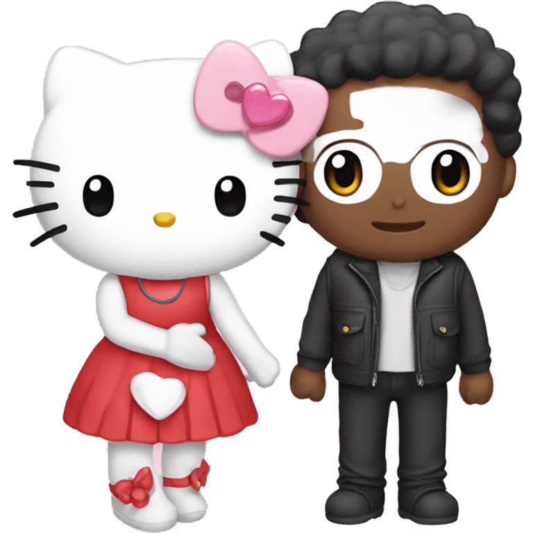 Hello kitty with boyfriend  emoji